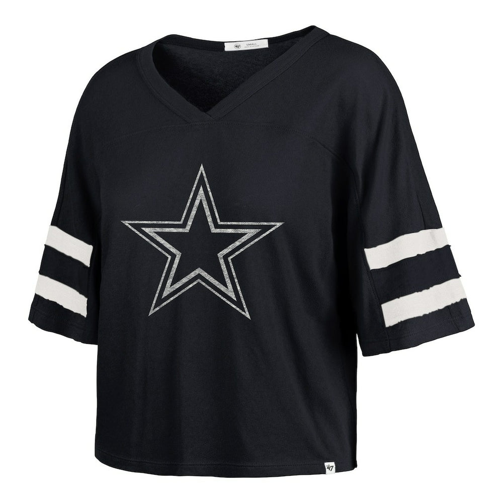 '47 Women's Premier Scout Cropped V-Neck T-Shirt - Dallas Cowboys