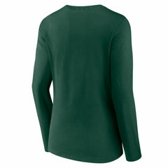 MLB Athletics Women's Logo Long Sleeve V-Neck T-Shirt