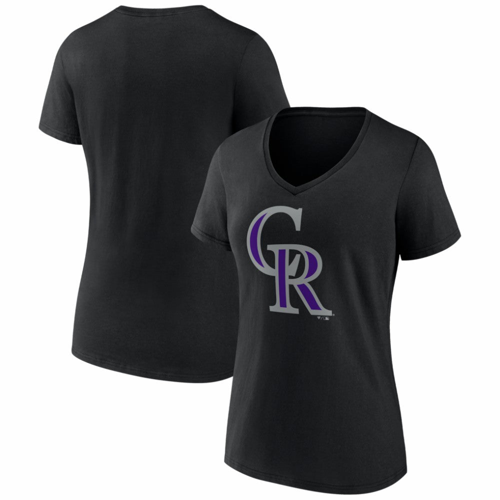 MLB Colorado Rockies Women's Logo V-Neck T-Shirt