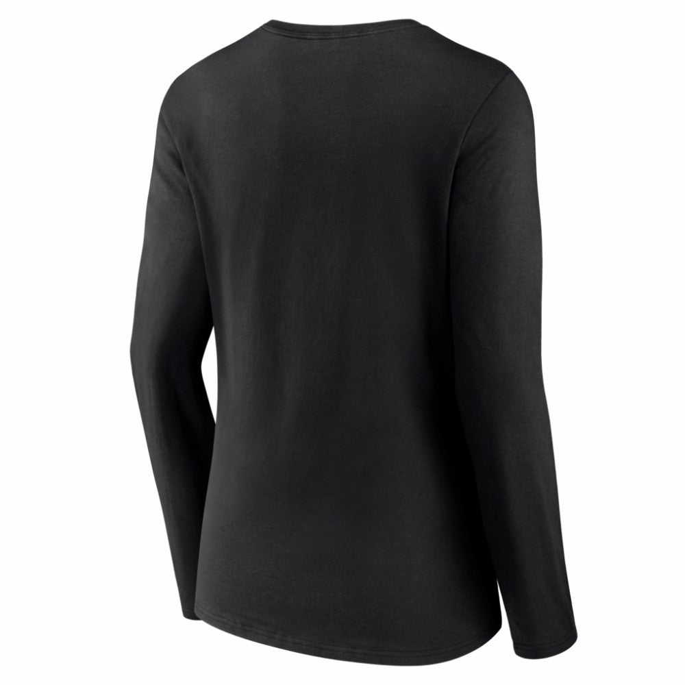 MLB Miami Marlins Women's Logo Long Sleeve V-Neck T-Shirt