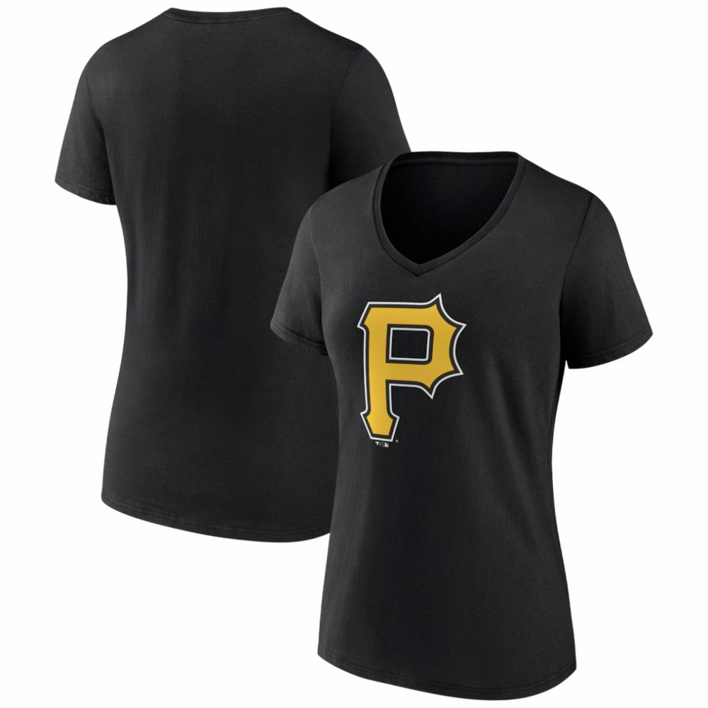 MLB Pittsburgh Pirates Women's Logo V-Neck T-Shirt