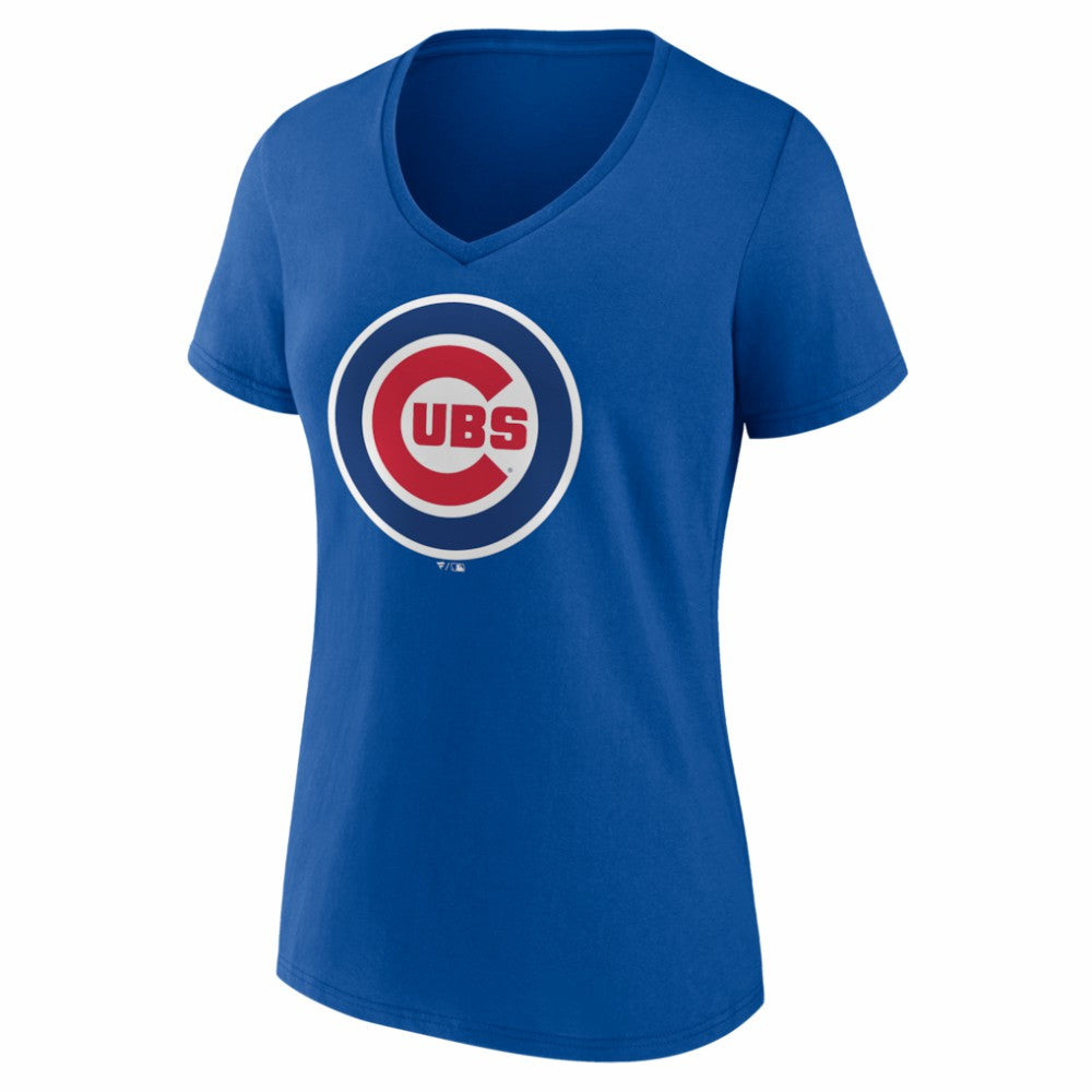 MLB Chicago Cubs Women's Logo V-Neck T-Shirt