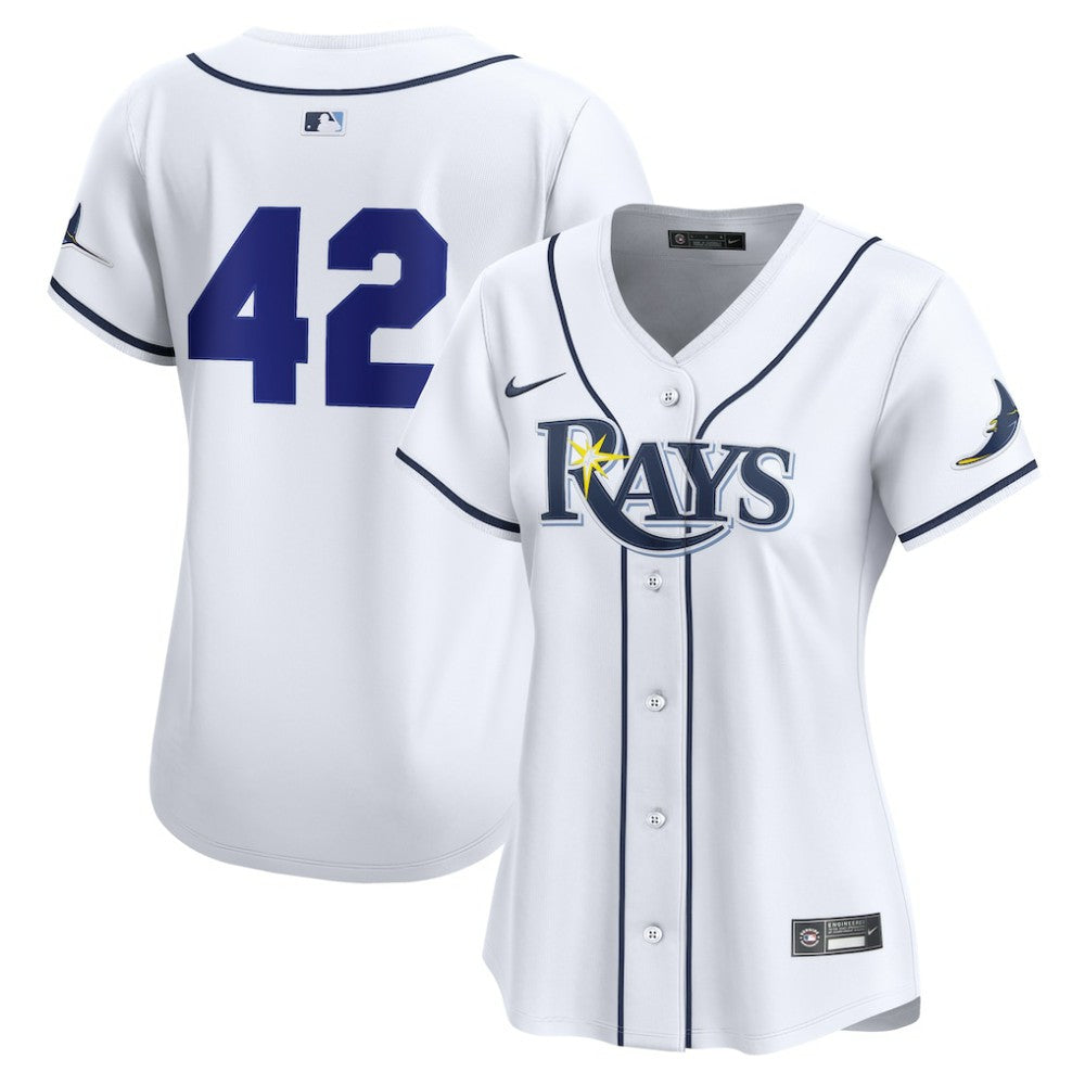MLB Tampa Bay Rays Nike Home 2025 Jackie Robinson Day Limited Jersey – White