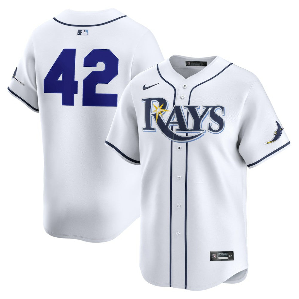 MLB Tampa Bay Rays Nike Home 2025 Jackie Robinson Day Limited Jersey – White