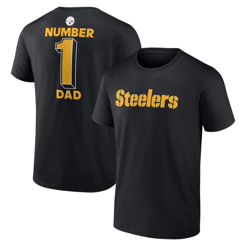 #1 Dad Jersey T-Shirt - Pittsburgh Steelers
