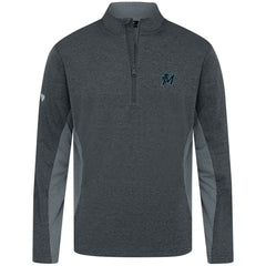MLB Miami Marlins Levelwear Waffle Insignia 2.0 Quarter-Zip Pullover