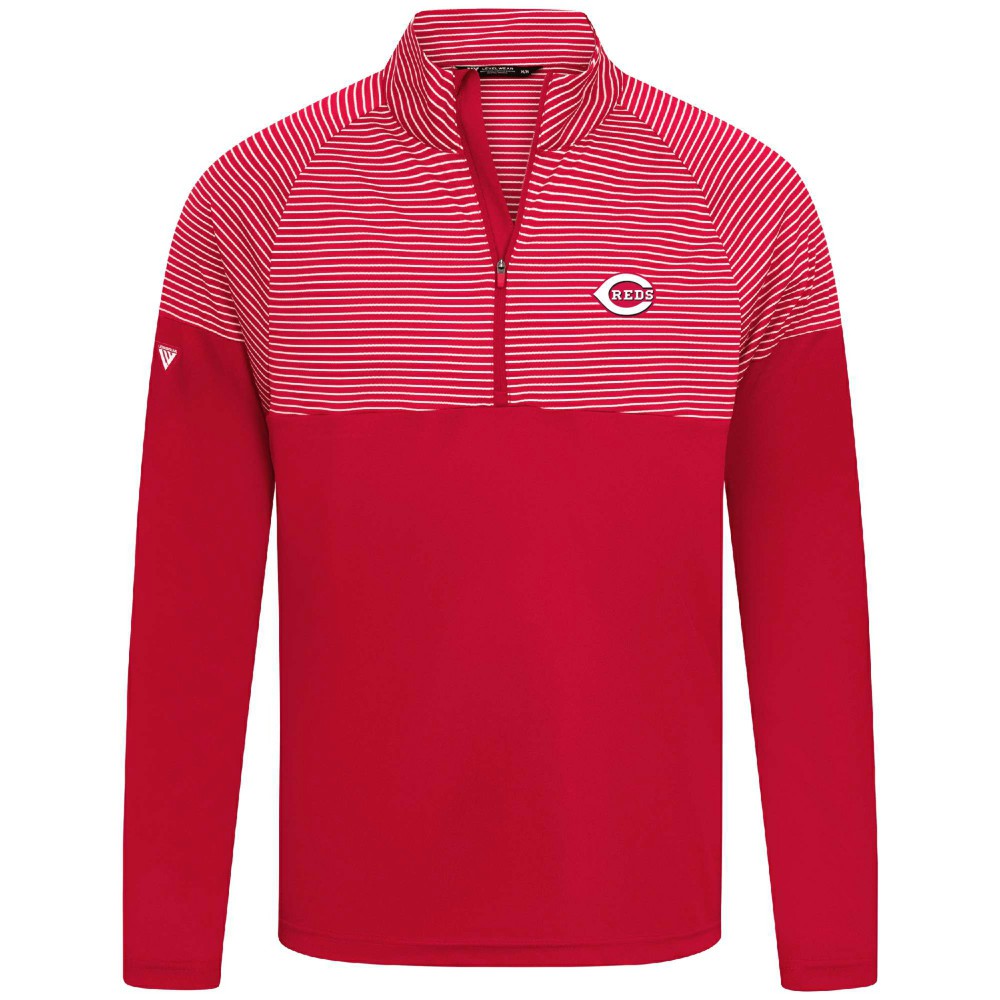 MLB Cincinnati Reds Levelwear Classic Stripes Insignia 2.0 Pullover