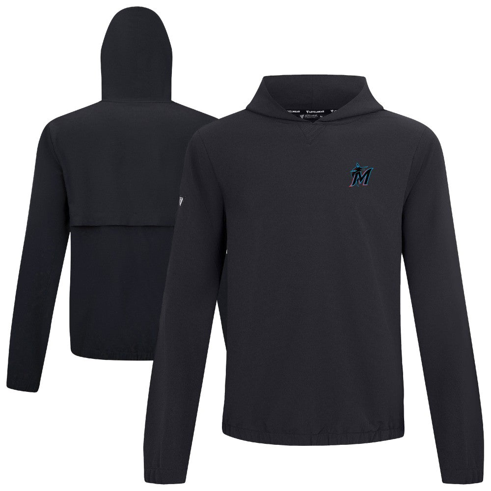 MLB Miami Marlins Levelwear Action Insignia 2.0 Pullover Hoodie