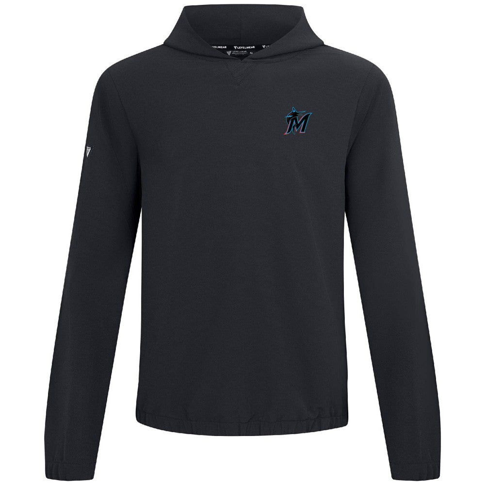 MLB Miami Marlins Levelwear Action Insignia 2.0 Pullover Hoodie