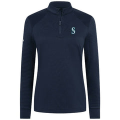 MLB Seattle Mariners Levelwear Women's Power Insignia 2.0 Quarter-Zip Pullover Top