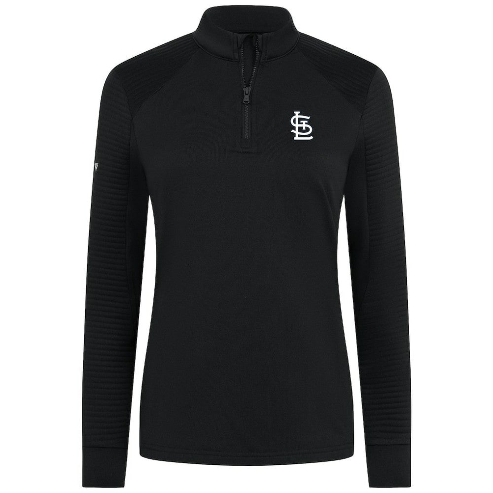 MLB St. Louis Cardinals Levelwear Women's Power Insignia 2.0 Quarter-Zip Pullover Top
