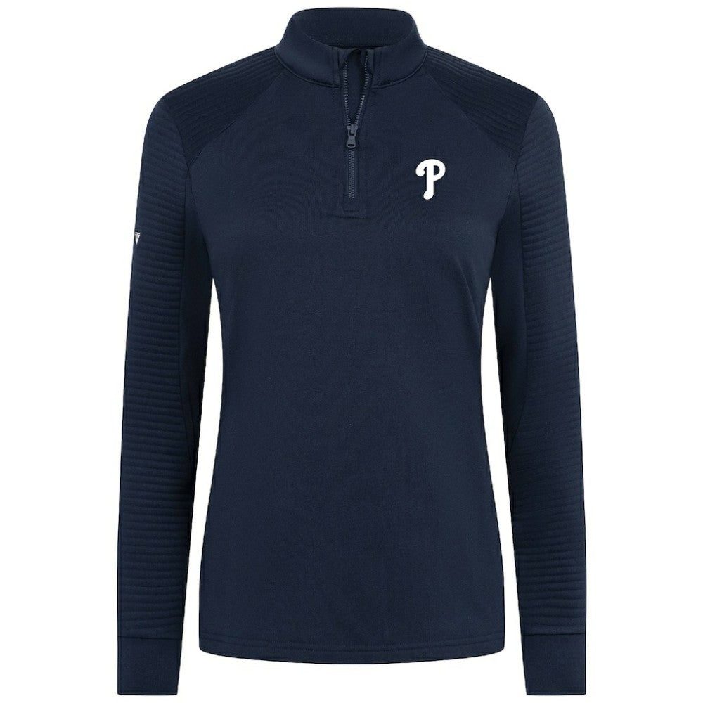 MLB Philadelphia Phillies Levelwear Women's Power Insignia 2.0 Quarter-Zip Pullover Top
