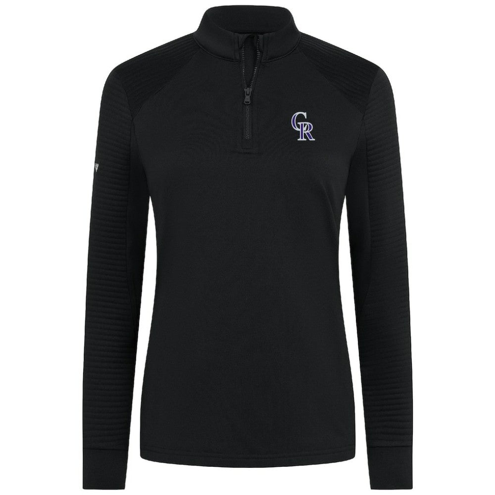 MLB Colorado Rockies Levelwear Women's Power Insignia 2.0 Quarter-Zip Pullover Top