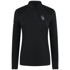 MLB Colorado Rockies Levelwear Women's Power Insignia 2.0 Quarter-Zip Pullover Top
