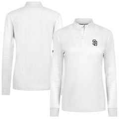 MLB San Diego Padres Levelwear Women's Power Insignia 2.0 Quarter-Zip Pullover Top