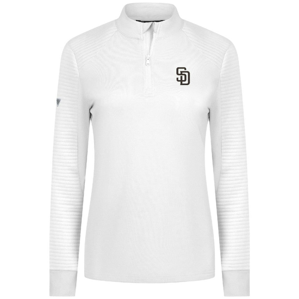 MLB San Diego Padres Levelwear Women's Power Insignia 2.0 Quarter-Zip Pullover Top