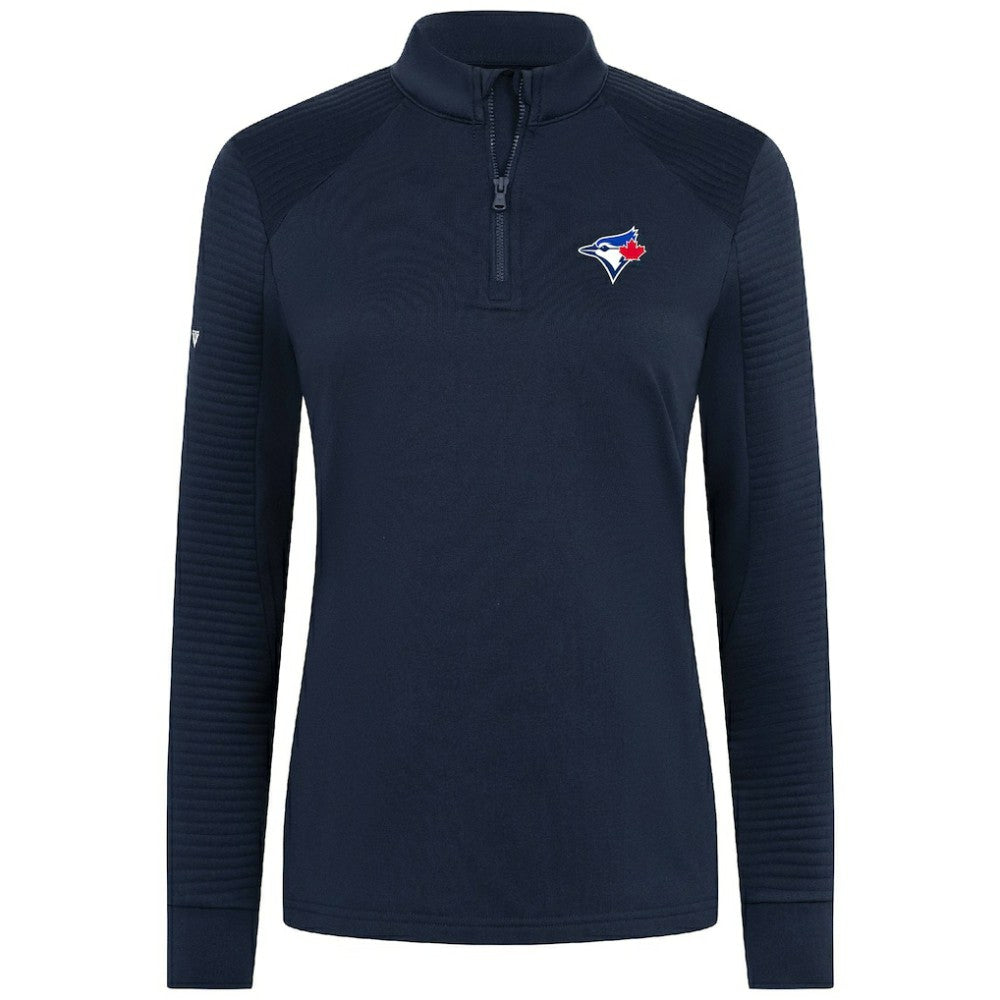 MLB Toronto Blue Jays Levelwear Women's Power Insignia 2.0 Quarter-Zip Pullover Top
