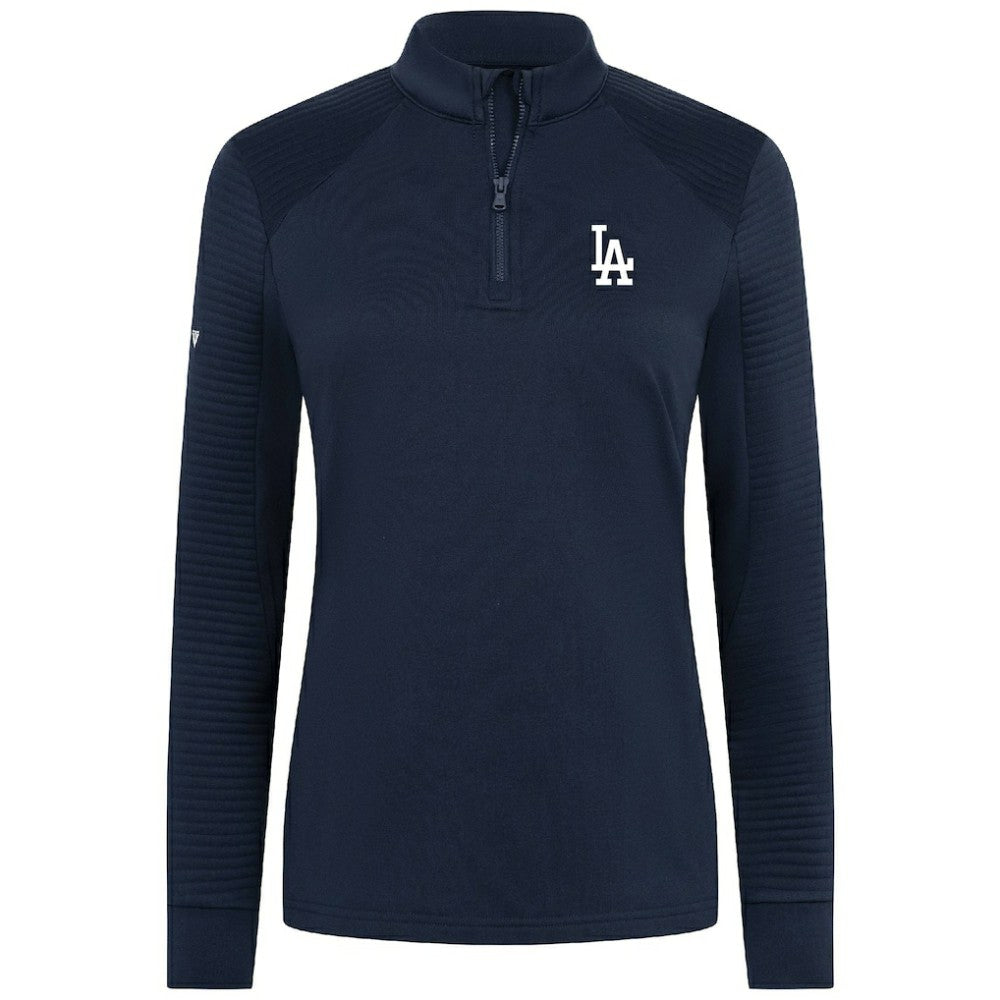 MLB Los Angeles Dodgers Levelwear Women's Power Insignia 2.0 Quarter-Zip Pullover Top