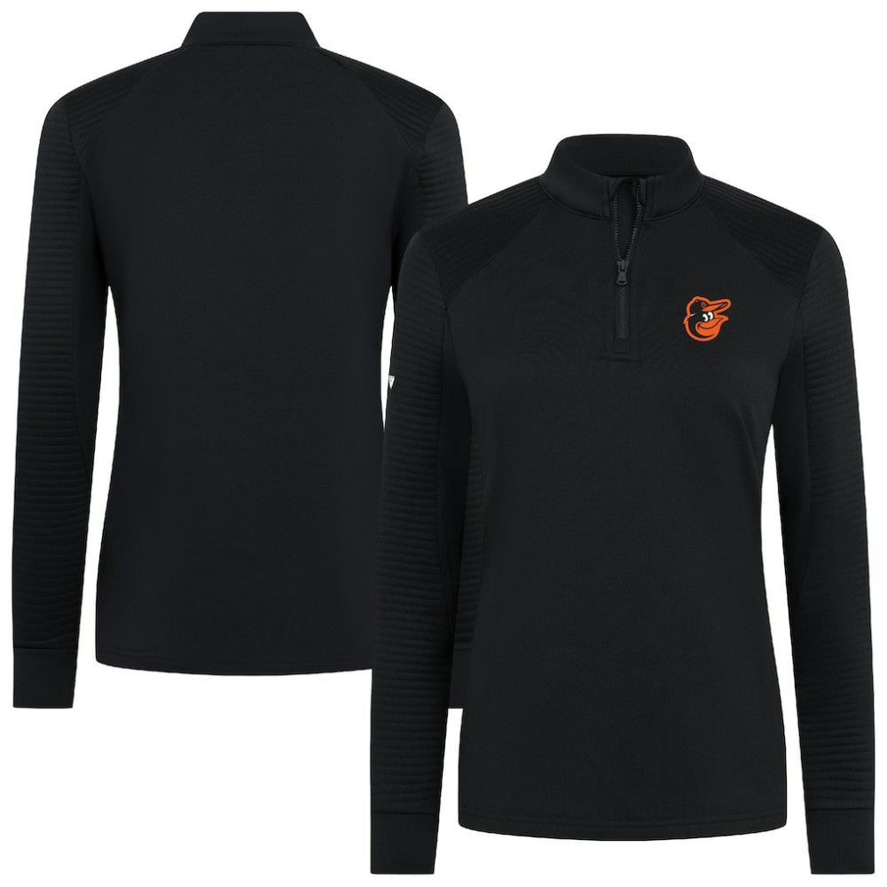 MLB Baltimore Orioles Levelwear Women's Power Insignia 2.0 Quarter-Zip Pullover Top