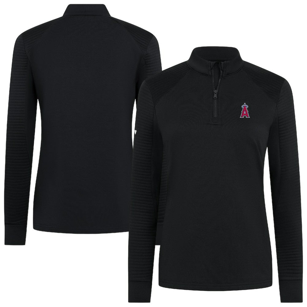 MLB Los Angeles Angels Levelwear Women's Power Insignia 2.0 Quarter-Zip Pullover Top