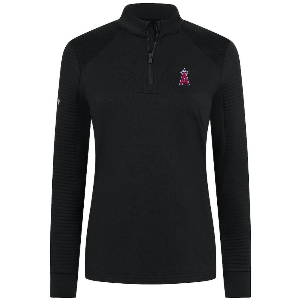 MLB Los Angeles Angels Levelwear Women's Power Insignia 2.0 Quarter-Zip Pullover Top