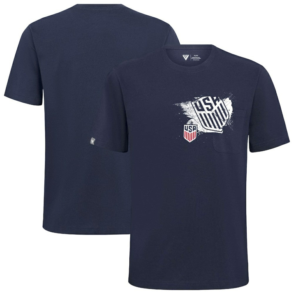 USMNT Levelwear Focal Blasted T-Shirt -  Navy