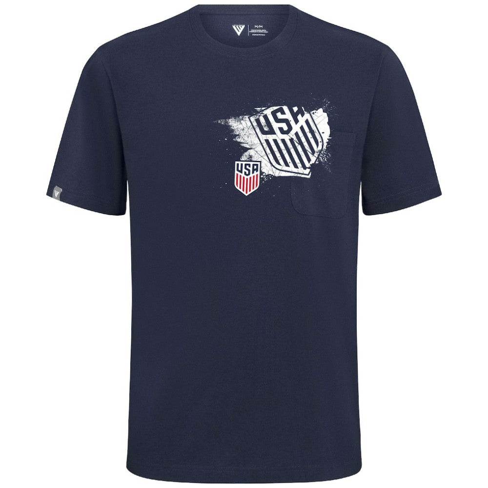 USMNT Levelwear Focal Blasted T-Shirt -  Navy