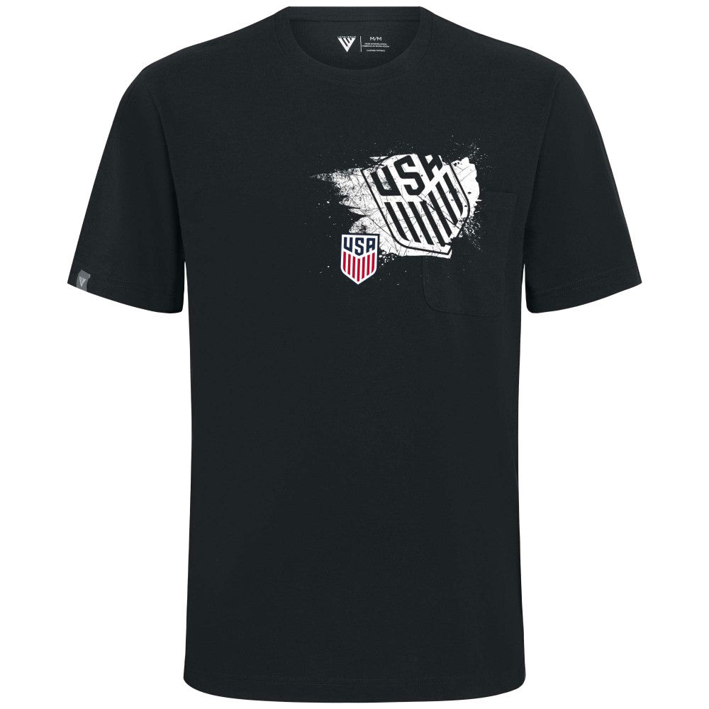 USMNT Levelwear Focal Blasted T-Shirt -  Black