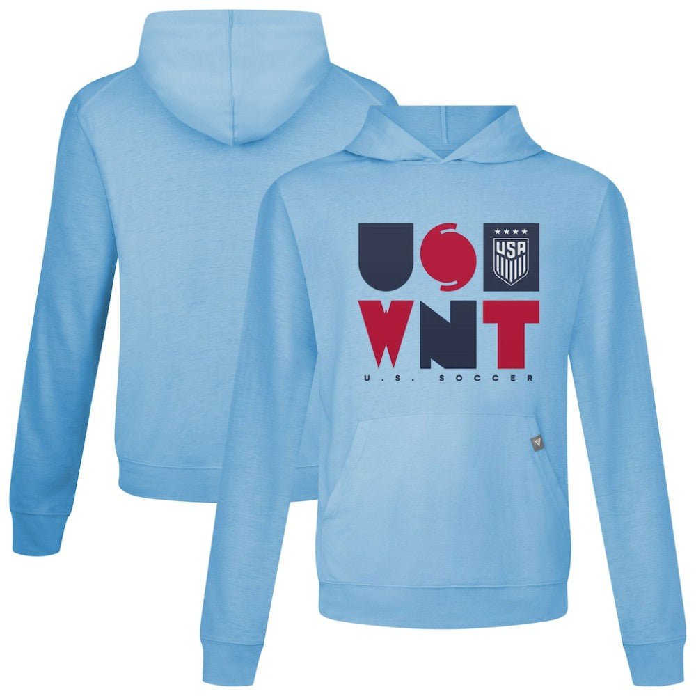 USWNT Levelwear Relay Full On Pullover Hoodie -  Light Blue