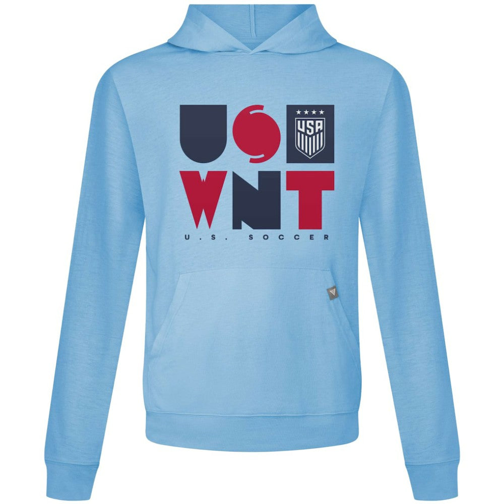 USWNT Levelwear Relay Full On Pullover Hoodie -  Light Blue