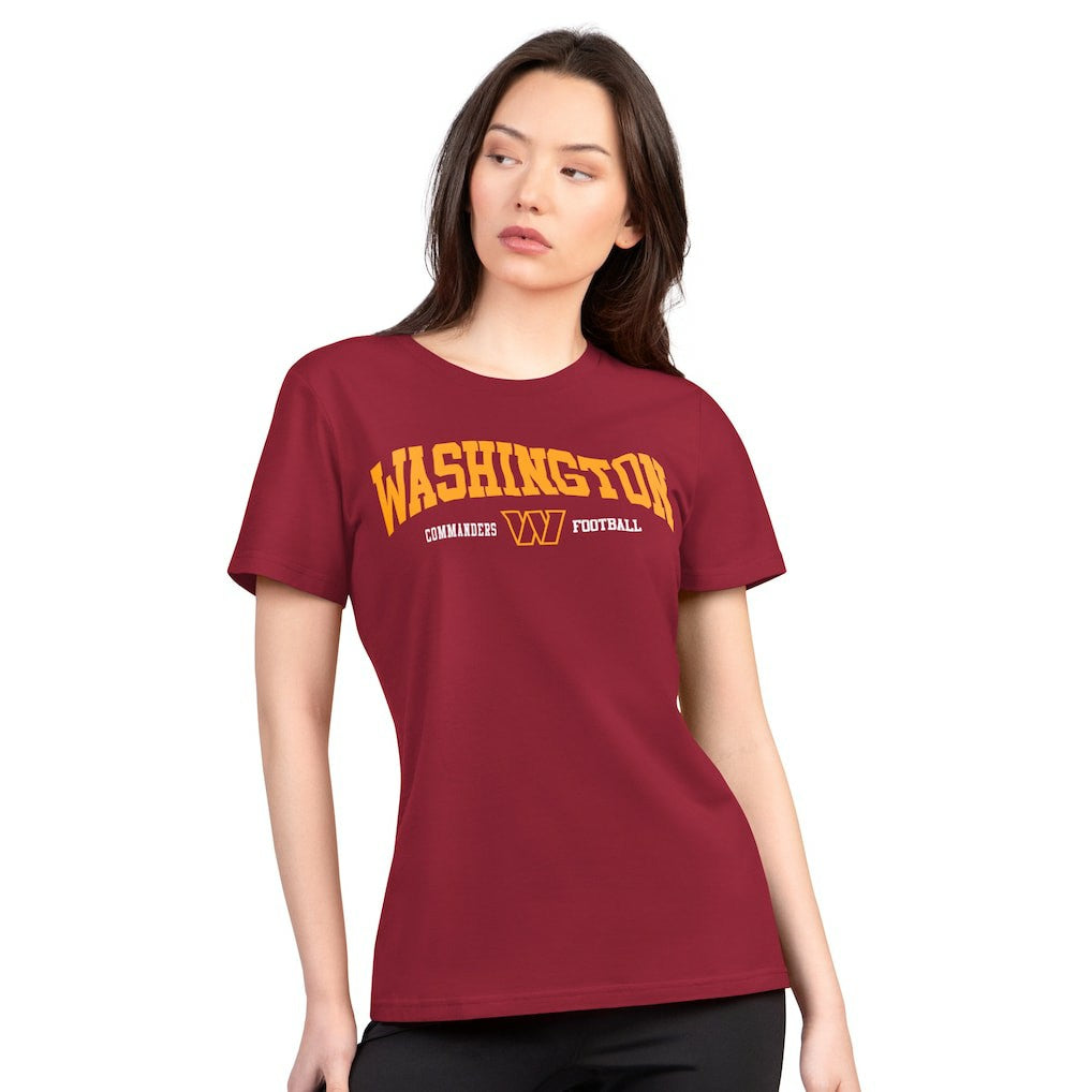 G-III 4Her by Carl Banks Women's Super-Slim Lightweight Winning Crew T-Shirt - Washington Commanders
