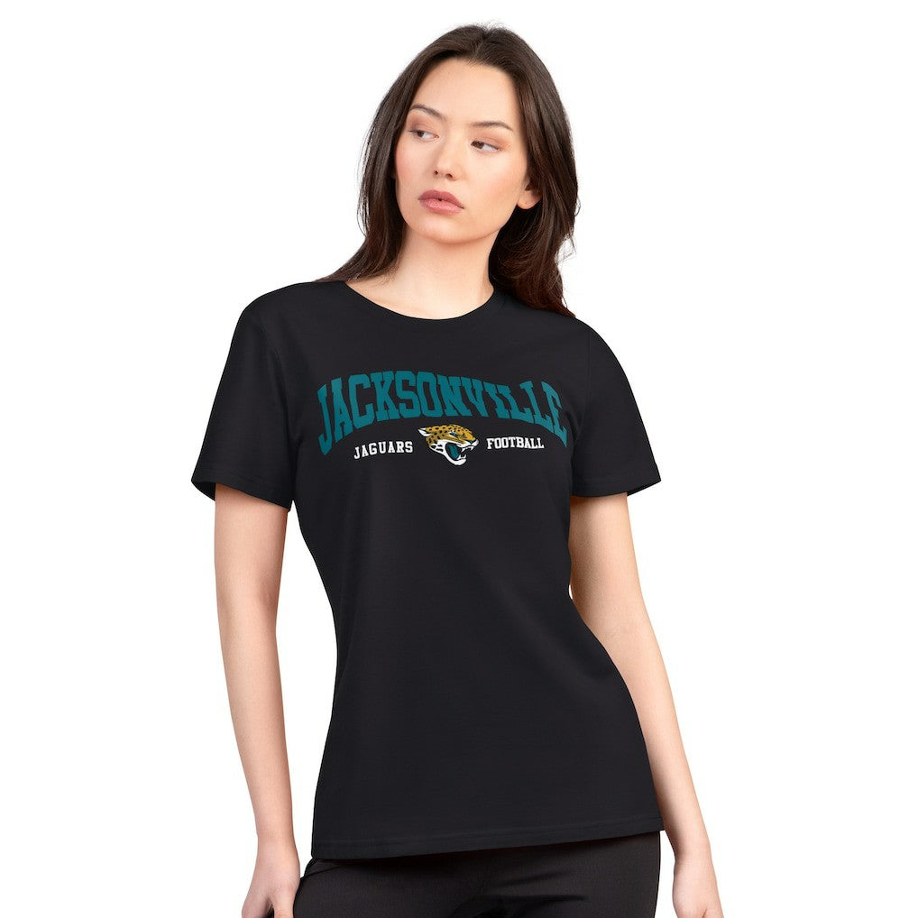 G-III 4Her by Carl Banks Women's Super-Slim Lightweight Winning Crew T-Shirt - Jacksonville Jaguars
