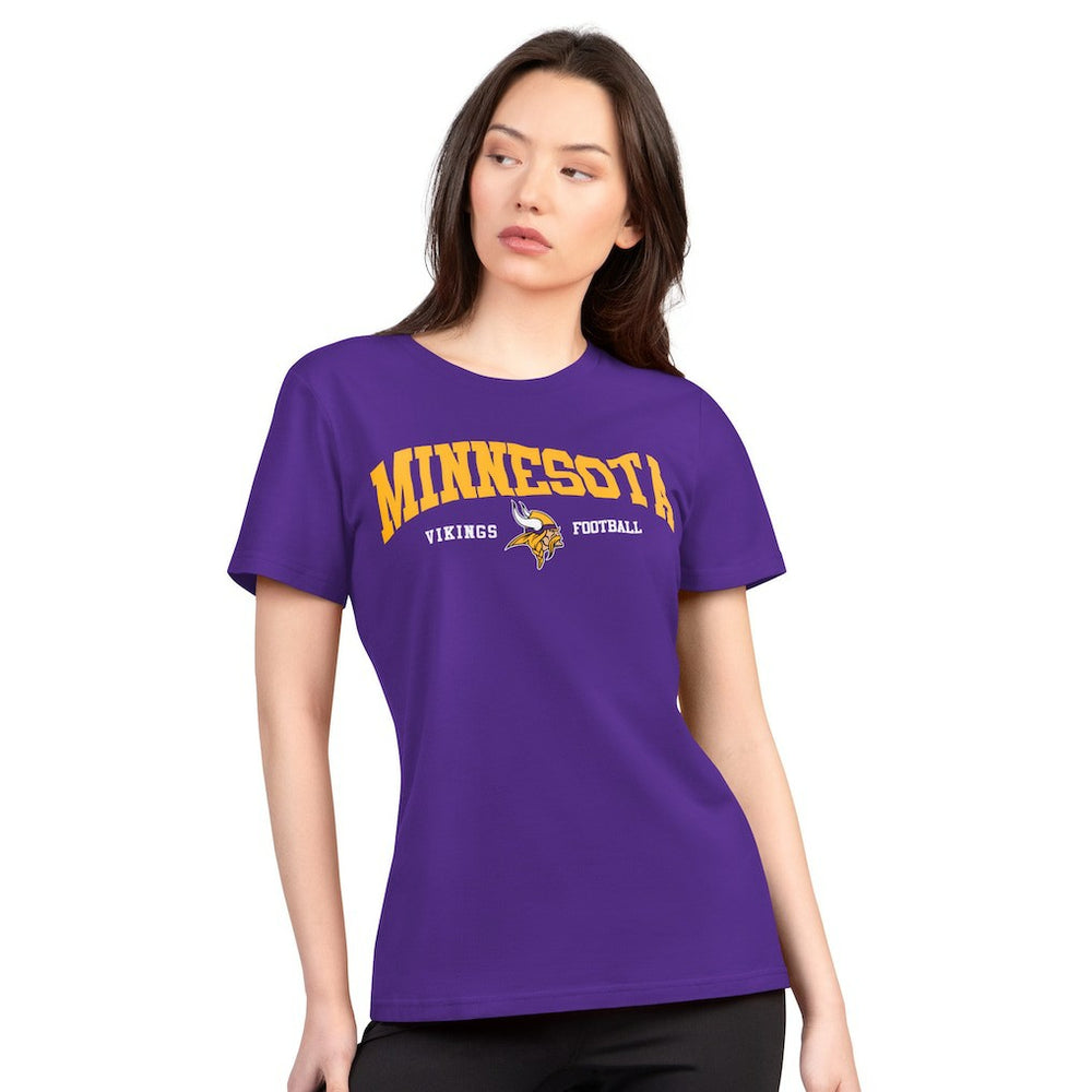 G-III 4Her by Carl Banks Women's Super-Slim Lightweight Winning Crew T-Shirt - Minnesota Vikings