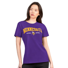 G-III 4Her by Carl Banks Women's Super-Slim Lightweight Winning Crew T-Shirt - Minnesota Vikings