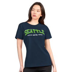 G-III 4Her by Carl Banks Women's Super-Slim Lightweight Winning Crew T-Shirt - Seattle Seahawks