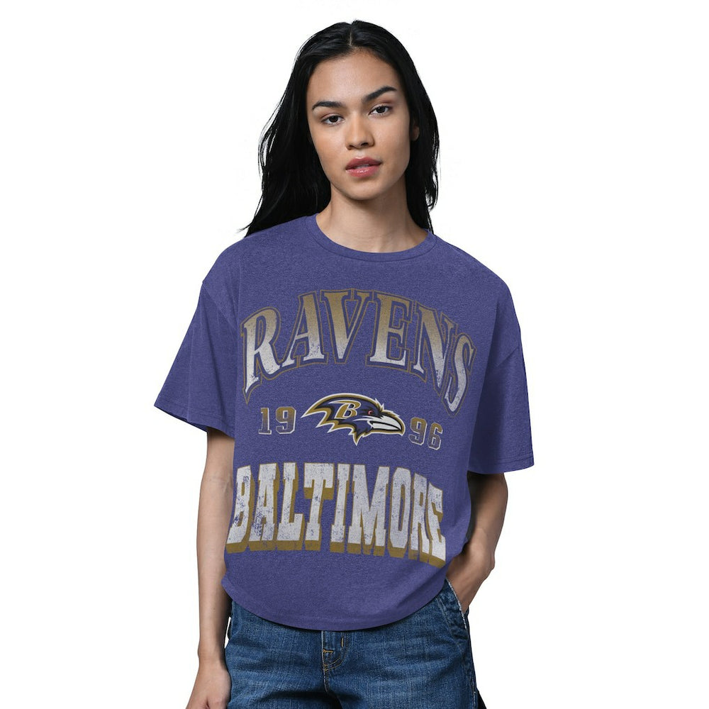 Starter Women's Oversized Hall of Fame T-Shirt - Baltimore Ravens