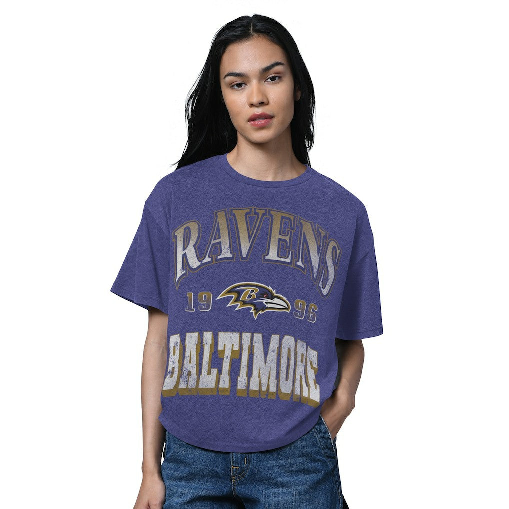 Starter Women's Oversized Hall of Fame T-Shirt - Baltimore Ravens