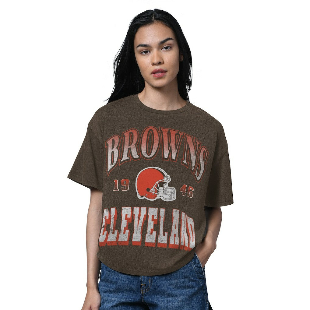 Starter Women's Oversized Hall of Fame T-Shirt - Cleveland Browns