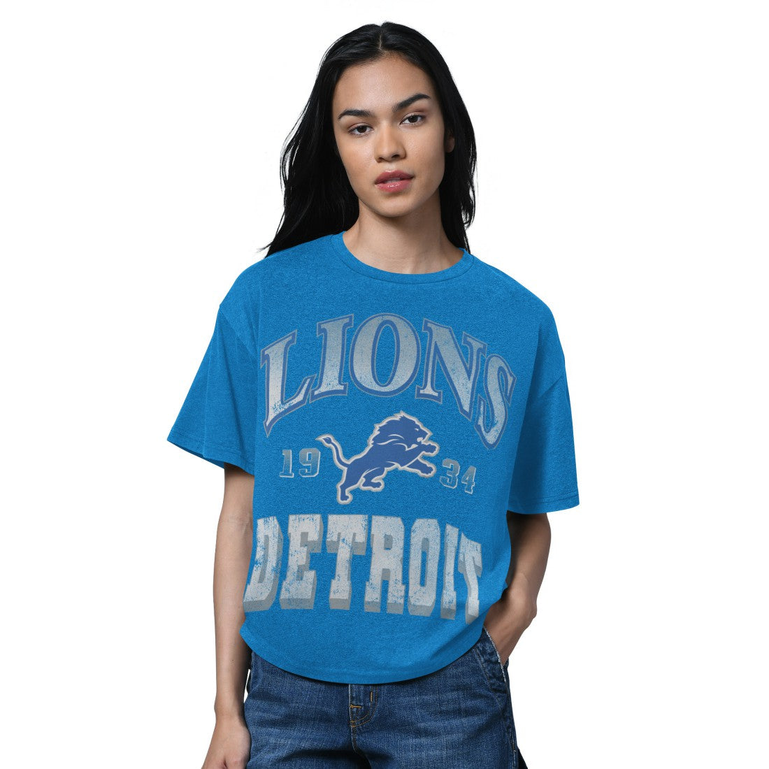 Starter Women's Oversized Hall of Fame T-Shirt - Detroit Lions