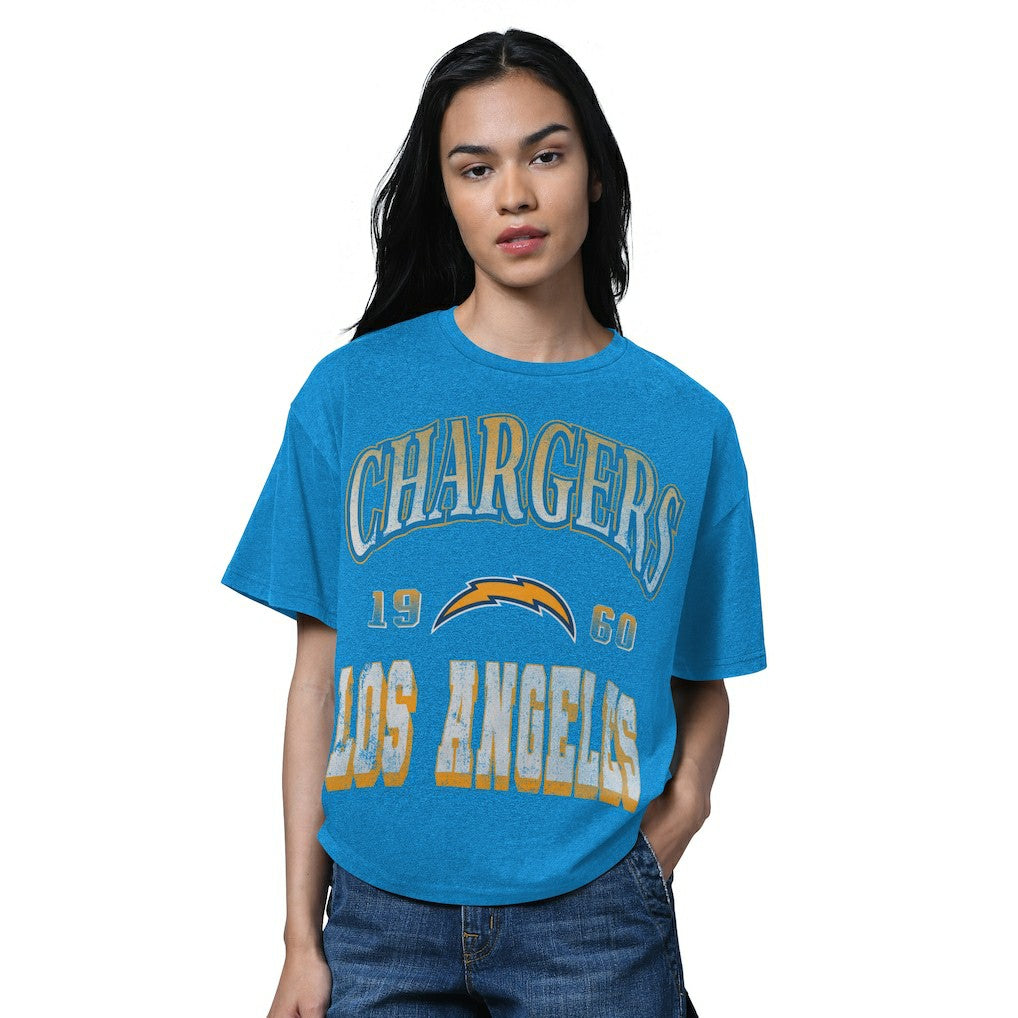 Starter Women's Oversized Hall of Fame T-Shirt - Los Angeles Chargers