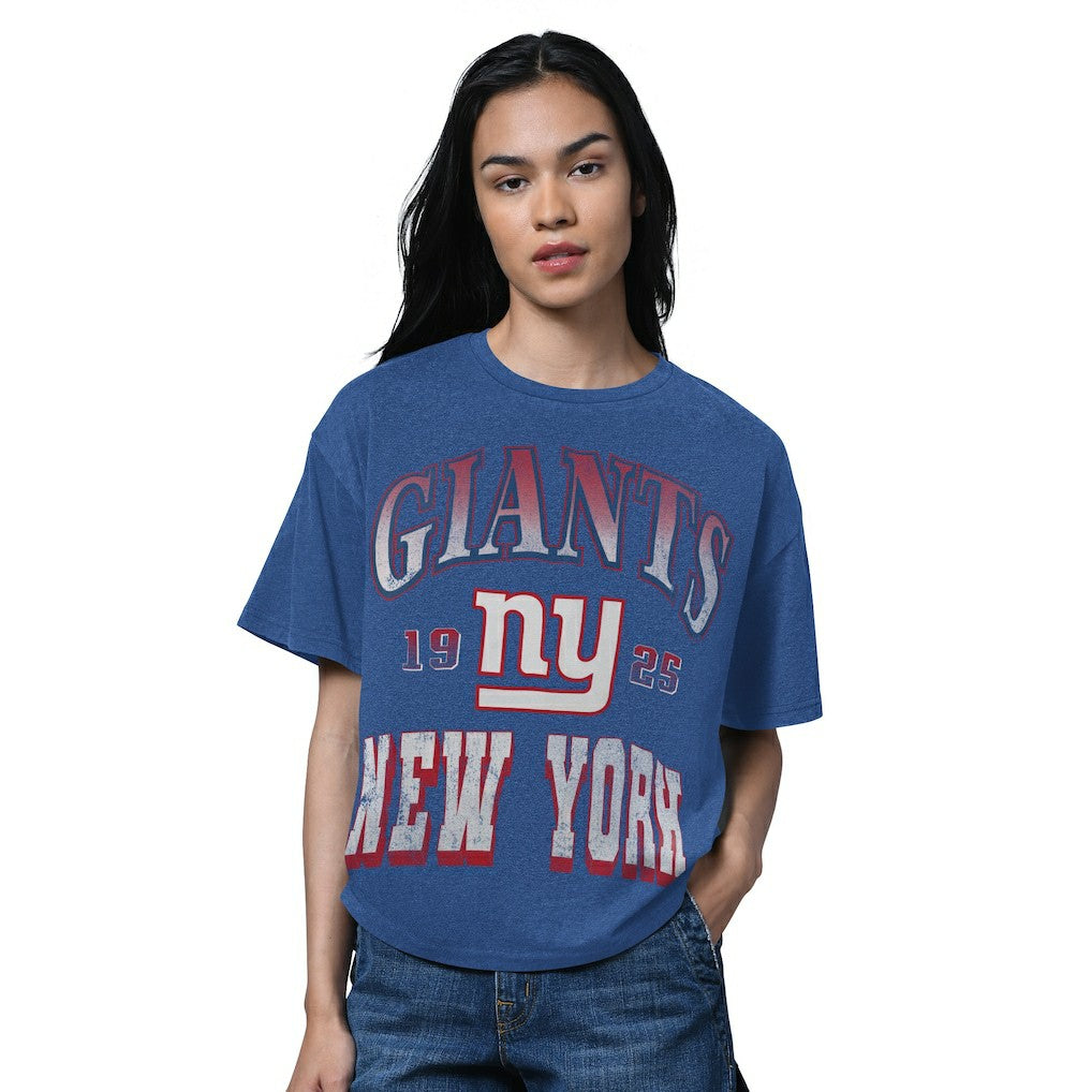Starter Women's Oversized Hall of Fame T-Shirt - New York Giants