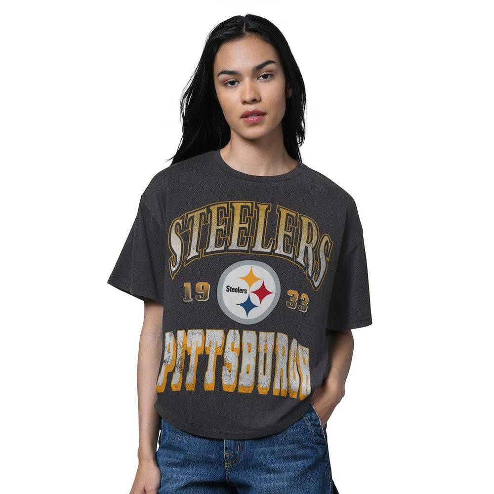 Starter Women's Oversized Hall of Fame T-Shirt - Pittsburgh Steelers