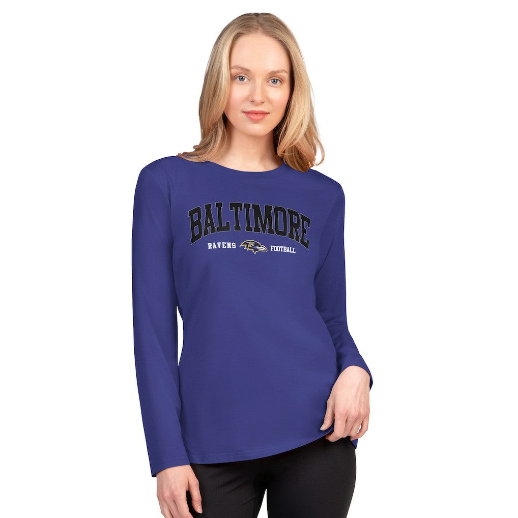 G-III 4Her by Carl Banks Women's Best Play Long Sleeve T-Shirt - Baltimore Ravens