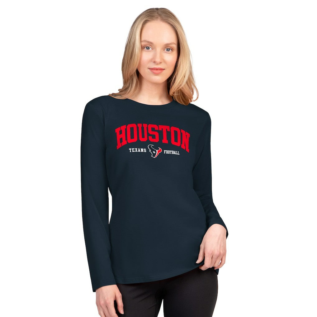 G-III 4Her by Carl Banks Women's Best Play Long Sleeve T-Shirt - Houston Texans