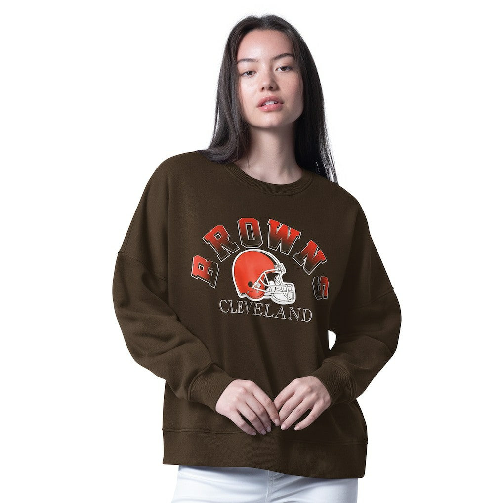 G-III 4Her by Carl Banks Women's Oversized Feud Sweatshirt - Cleveland Browns