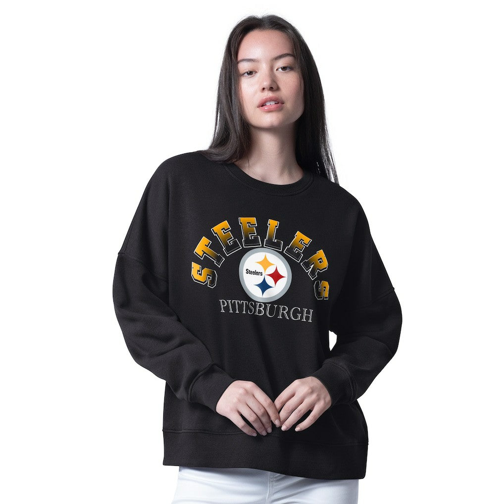 G-III 4Her by Carl Banks Women's Oversized Feud Sweatshirt - Pittsburgh Steelers