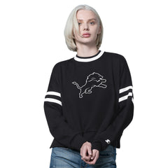 Starter Women's Rally Drop Shoulder Cropped Sweatshirt - Detroit Lions