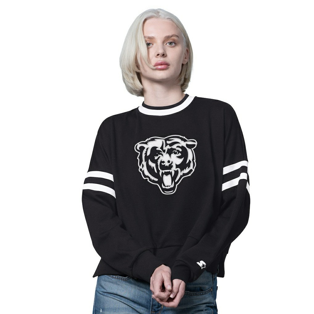 Starter Women's Rally Drop Shoulder Cropped Sweatshirt - Chicago Bears