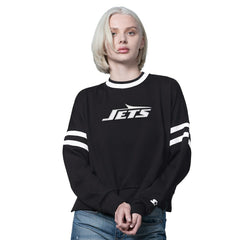 Starter Women's Rally Drop Shoulder Cropped Sweatshirt - New York Jets