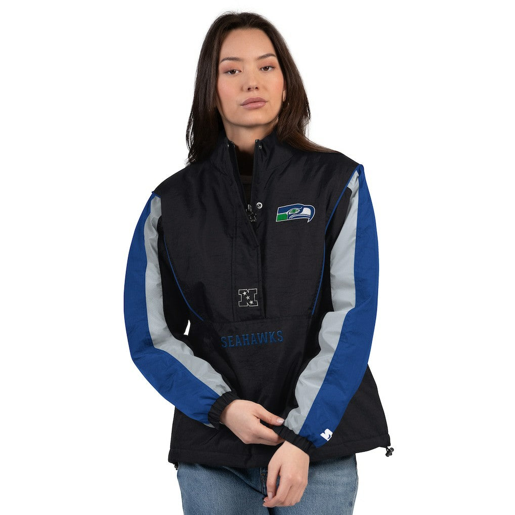 Starter Women's Thursday Night Gridiron Half-Zip Jacket - Seattle Seahawks